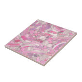 Pebbles Mosaic Art - Roos Blush Pink Tegeltje (Zijkant)