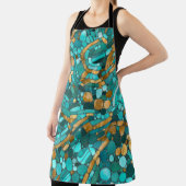 Pebbles Mozaïek Kunst - Smaragd en Goud Schort (Insitu)