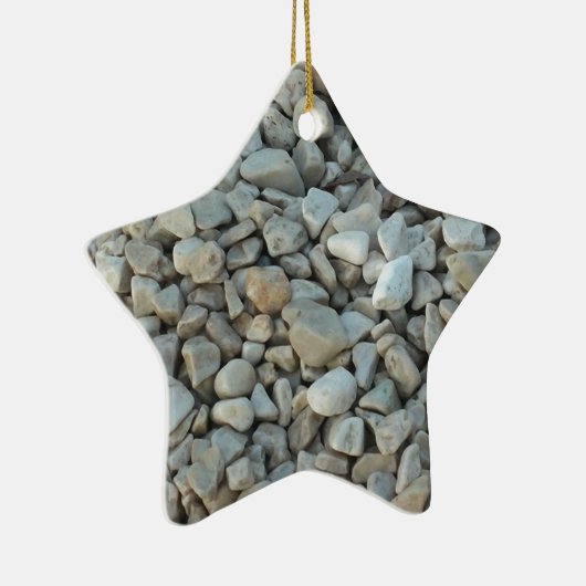 Pebbles on Beach-fotografie Keramisch Ornament (Rechts)