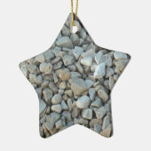 Pebbles on Beach-fotografie Keramisch Ornament (Links)