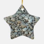 Pebbles on Beach-fotografie Keramisch Ornament (Achterkant)