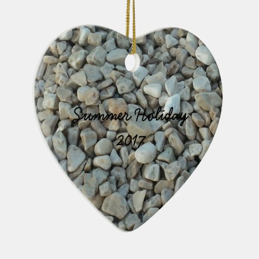 Pebbles on Beach-fotografie Keramisch Ornament (Rechts)