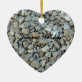 Pebbles on Beach-fotografie Keramisch Ornament (Voorkant)