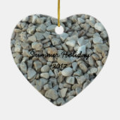 Pebbles on Beach-fotografie Keramisch Ornament (Achterkant)