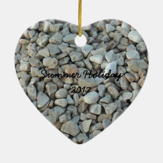 Pebbles on Beach-fotografie Keramisch Ornament (Achterkant)
