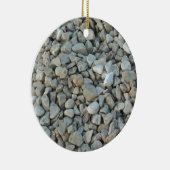 Pebbles on Beach-fotografie Keramisch Ornament (Rechts)