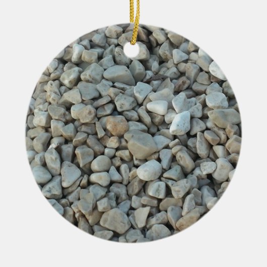 Pebbles on Beach-fotografie Keramisch Ornament (Voorkant)