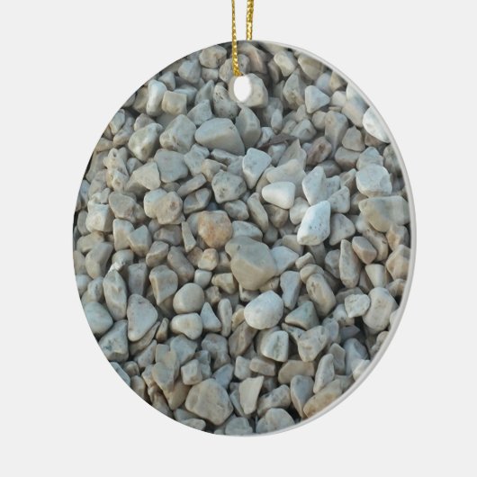 Pebbles on Beach-fotografie Keramisch Ornament (Links)