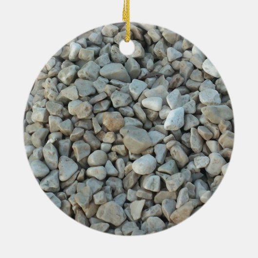 Pebbles on Beach-fotografie Keramisch Ornament (Achterkant)
