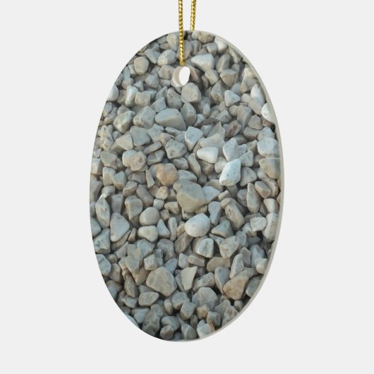 Pebbles on Beach-fotografie Keramisch Ornament (Links)