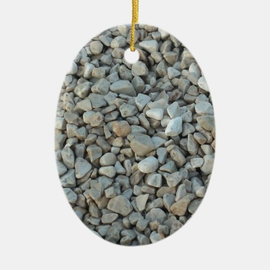 Pebbles on Beach-fotografie Keramisch Ornament (Voorkant)