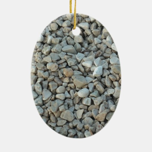Pebbles on Beach-fotografie Keramisch Ornament (Achterkant)