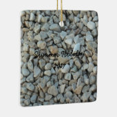Pebbles on Beach-fotografie Keramisch Ornament (Rechts)