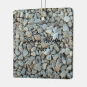 Pebbles on Beach-fotografie Keramisch Ornament (Links)