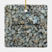 Pebbles on Beach-fotografie Keramisch Ornament (Achterkant)