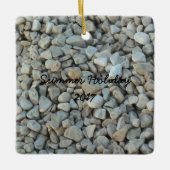 Pebbles on Beach-fotografie Keramisch Ornament (Voorkant)