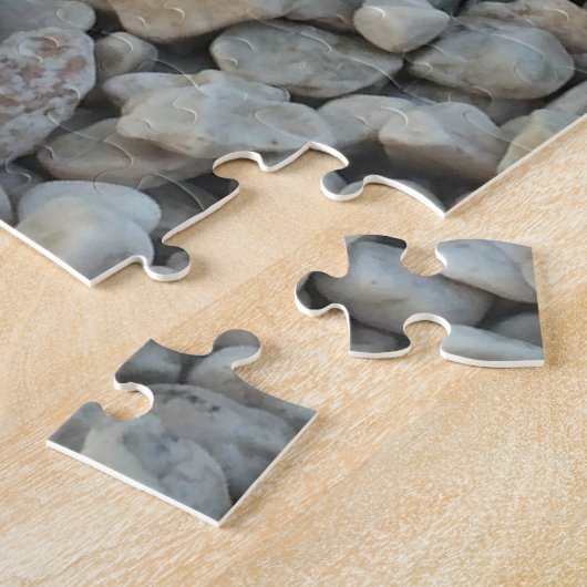 Pebbles on Beach-fotografie Legpuzzel (Zijkant)