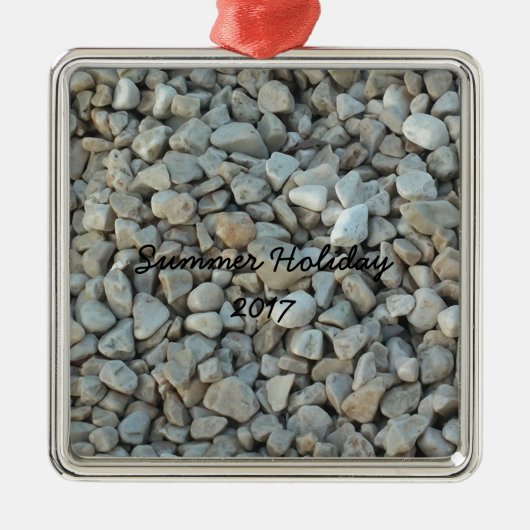 Pebbles on Beach-fotografie Metalen Ornament (Voorkant)