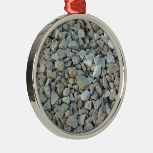 Pebbles on Beach-fotografie Metalen Ornament (Rechts)