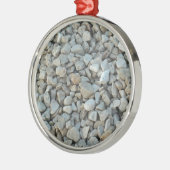 Pebbles on Beach-fotografie Metalen Ornament (Links)