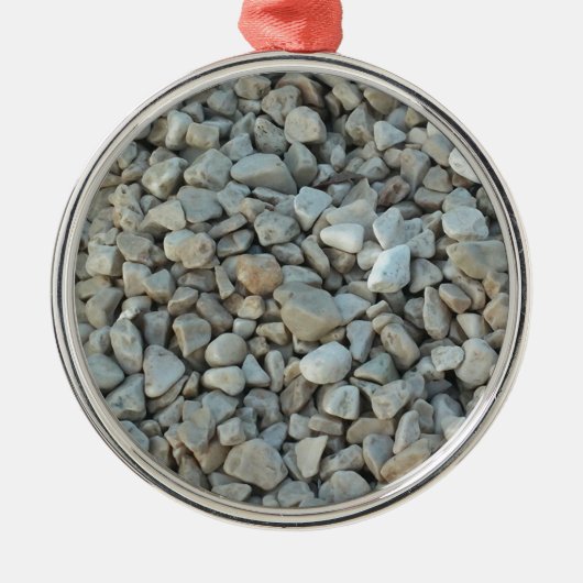 Pebbles on Beach-fotografie Metalen Ornament (Voorkant)