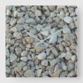 Pebbles on Beach-fotografie Vierkante Klok (Voorkant)