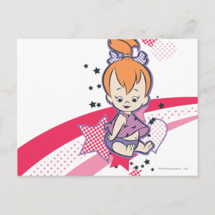 PEBBLES™ op roze regenboog Briefkaart