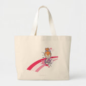 PEBBLES™ op roze regenboog Grote Tote Bag (Voorkant)