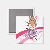 PEBBLES™ op roze regenboog Magneet (Voorkant / Achterkant)