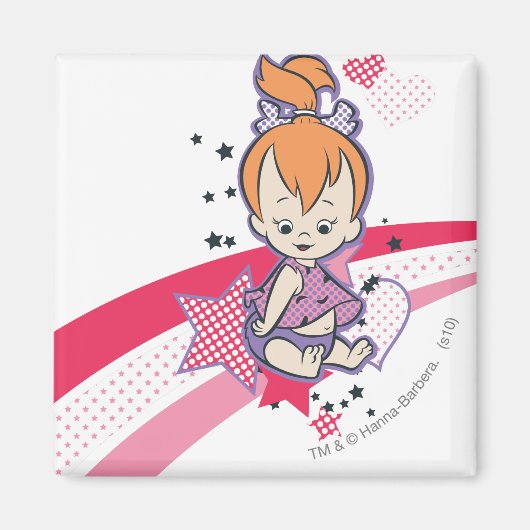 PEBBLES™ op roze regenboog Magneet (Voorkant)