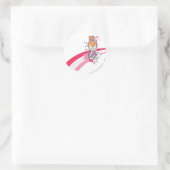 PEBBLES™ op roze regenboog Ronde Sticker (Tas)
