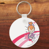 PEBBLES™ op roze regenboog Sleutelhanger (Voorkant)