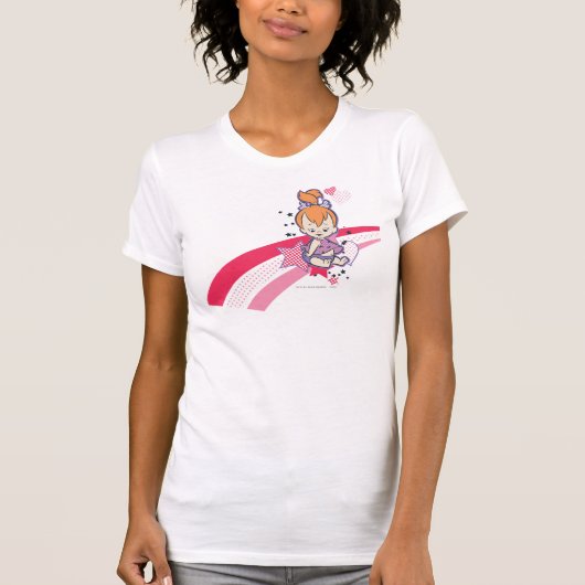 PEBBLES™ op roze regenboog T-shirt (Voorkant)