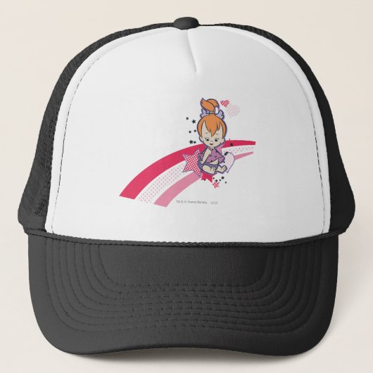 PEBBLES™ op roze regenboog Trucker Pet (Voorkant)