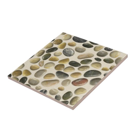 Pebbles op zand tegeltje (Zijkant)