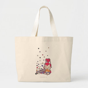 PEBBLES™ Paars hart Grote Tote Bag