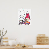 PEBBLES™ Paars hart Poster (Keuken)