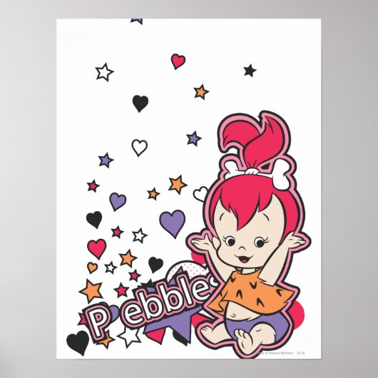 PEBBLES™ Paars hart Poster (Voorkant)
