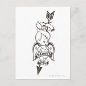 PEBBLES™ Papa's meisje B&W Briefkaart (Voorkant)