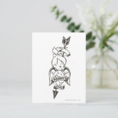 PEBBLES™ Papa's meisje B&W Briefkaart (Staand voorkant)