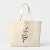 PEBBLES™ Papa's meisje B&W Grote Tote Bag (Voorkant)