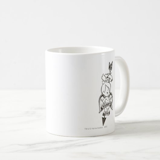 PEBBLES™ Papa's meisje B&W Koffiemok (Voorkant rechts)