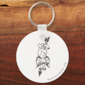 PEBBLES™ Papa's meisje B&W Sleutelhanger (Voorkant)