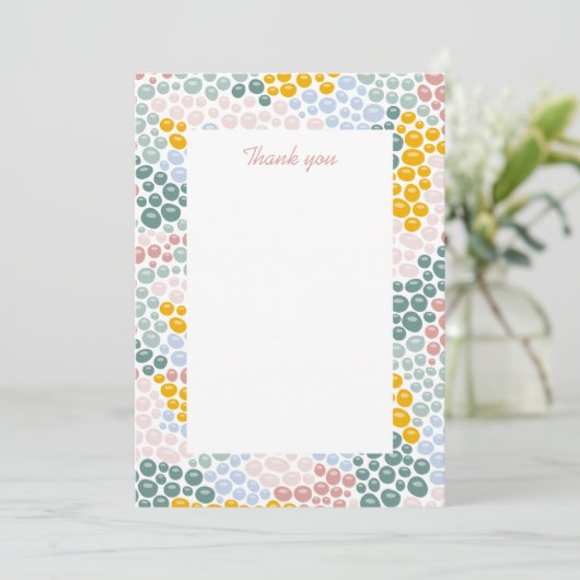 Pebbles plat bedankje kaart (Staand voorkant)