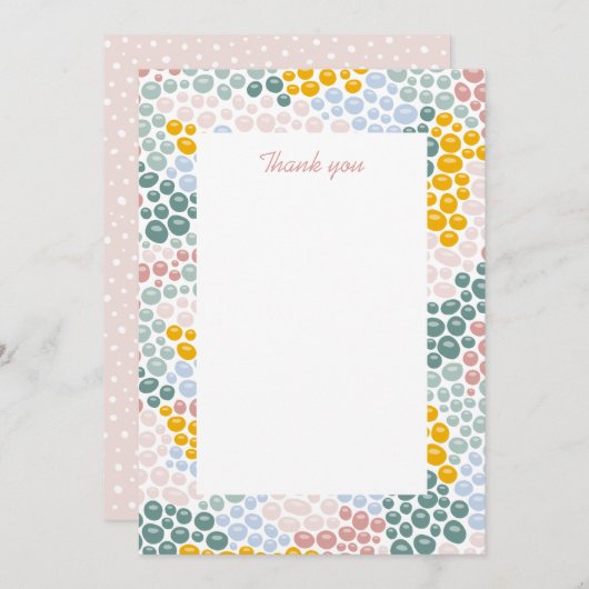 Pebbles plat bedankje kaart (Voorkant / Achterkant)