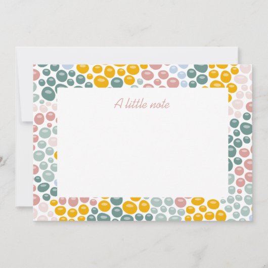 Pebbles platte notitiekaart kaart (Voorkant)