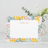 Pebbles platte notitiekaart kaart (Staand voorkant)