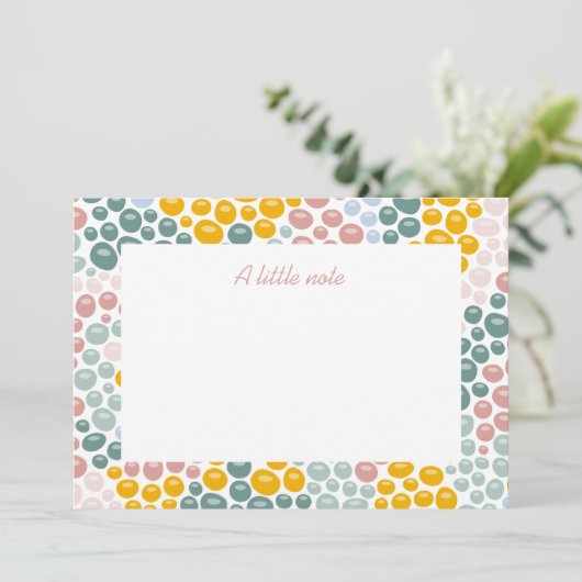 Pebbles platte notitiekaart kaart (Staand voorkant)