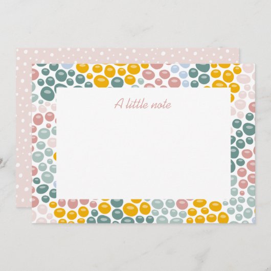 Pebbles platte notitiekaart kaart (Voorkant / Achterkant)