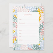 Pebbles platte uitnodigingskaart kaart (Voorkant)